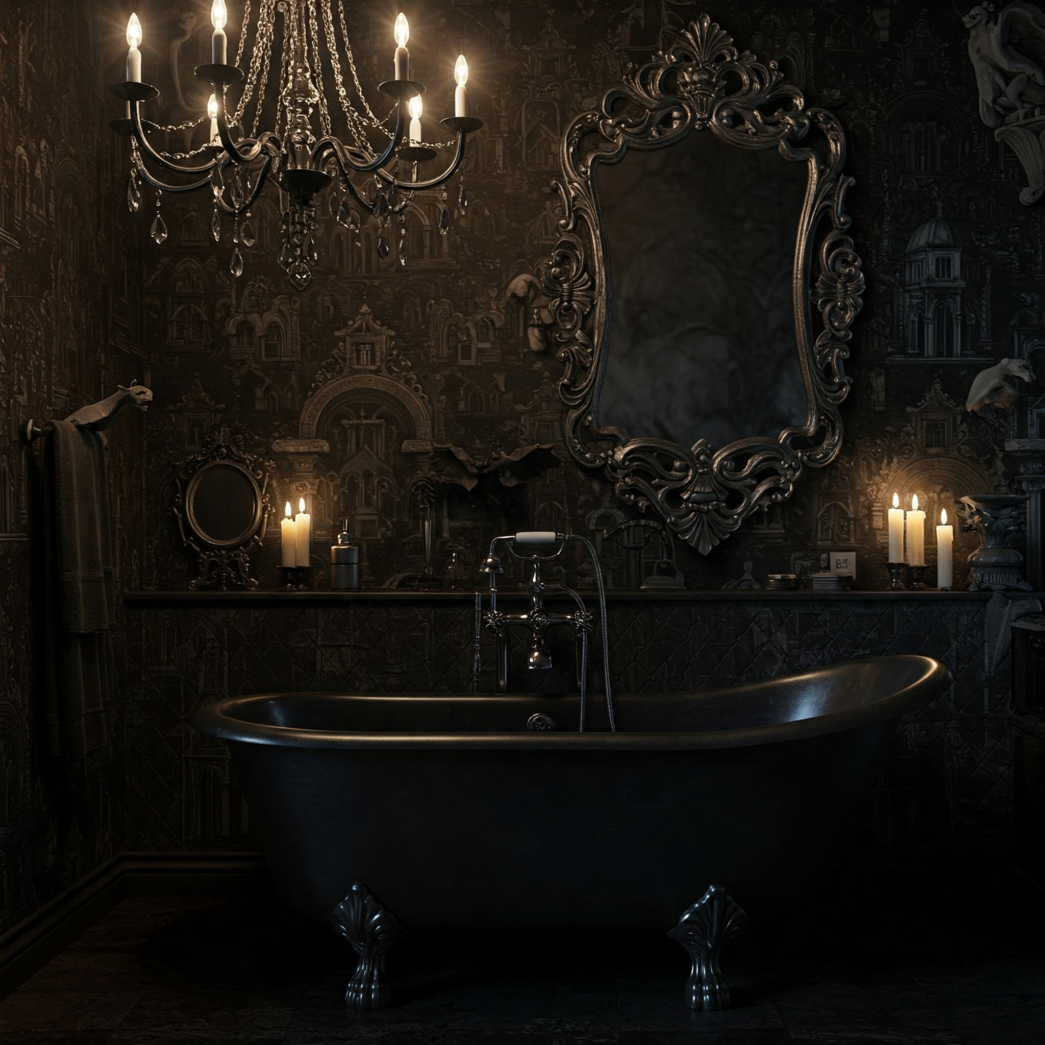 15 Gothic Bathroom Decor Ideas for a Dark & Elegant Aesthetic