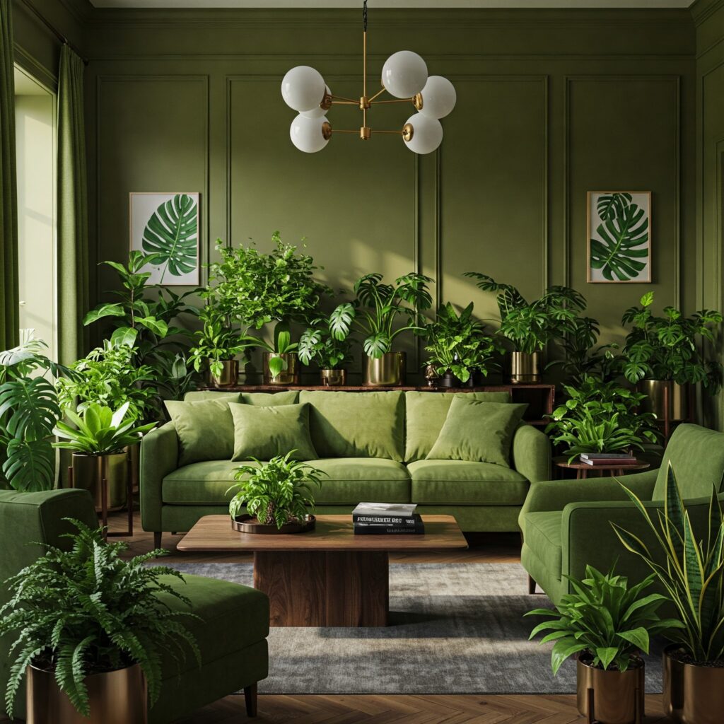 Olive Green Living Room 11