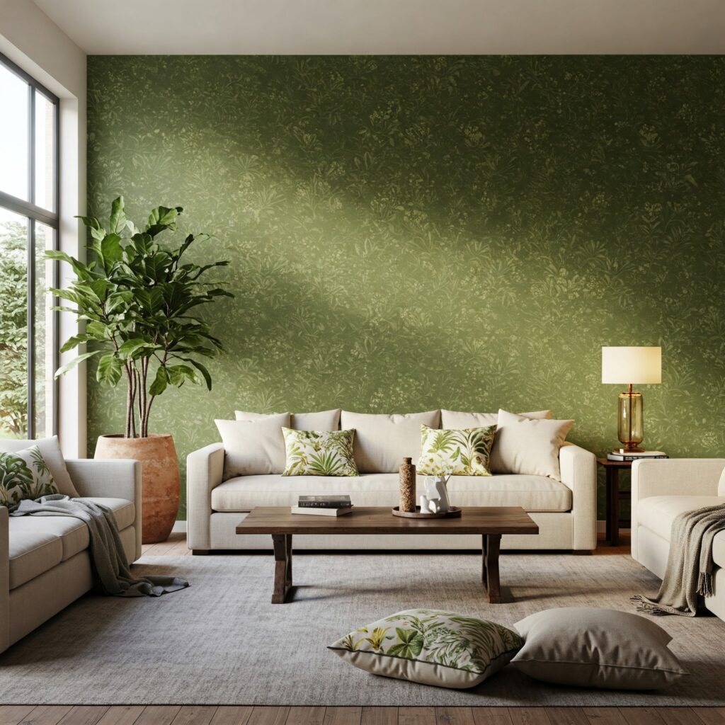 Olive Green Living Room 15