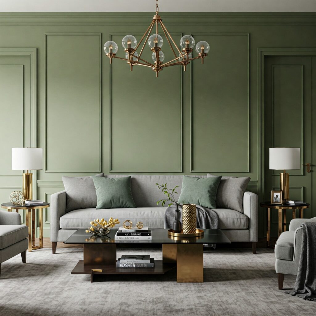 Olive Green Living Room 21