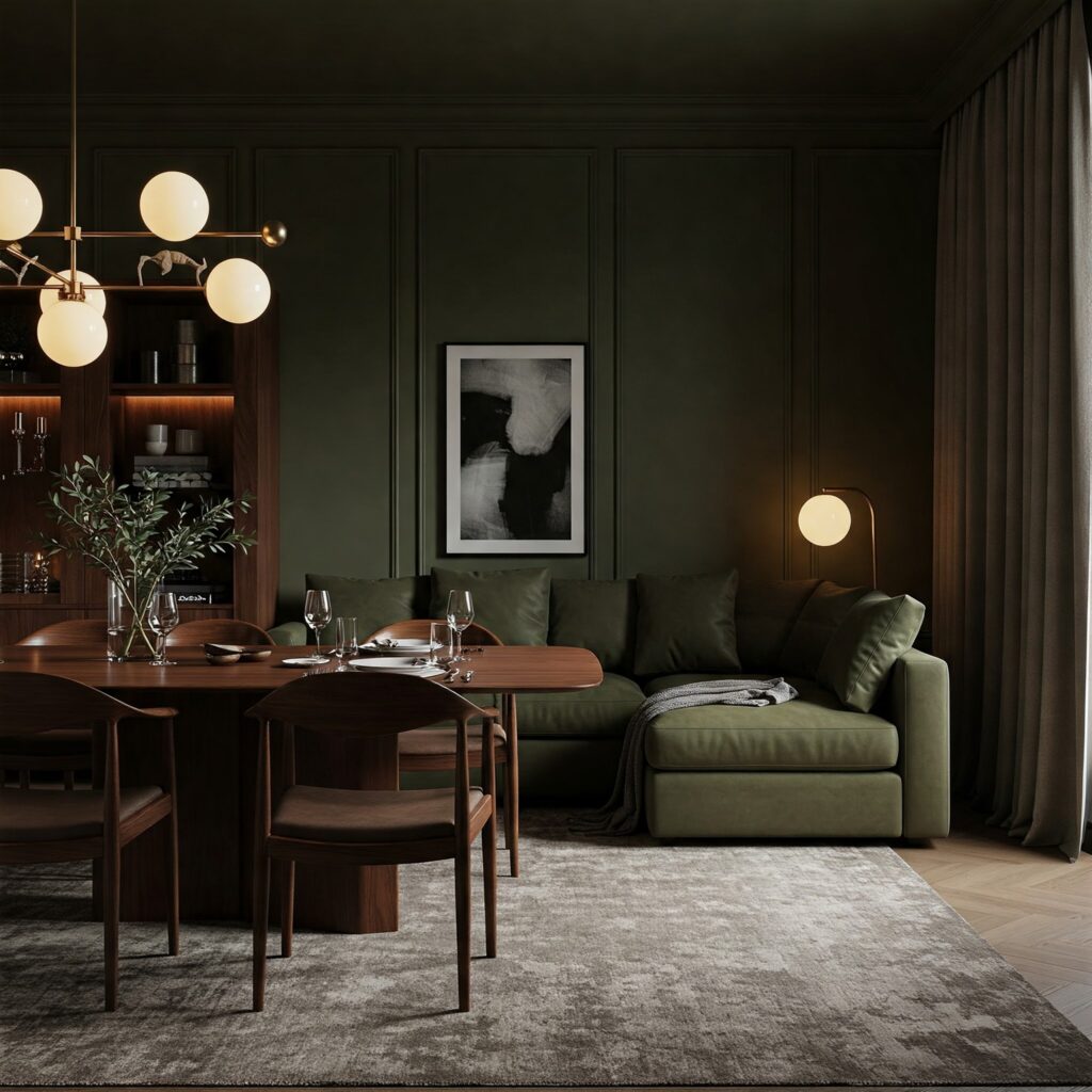 Olive Green Living Room 4