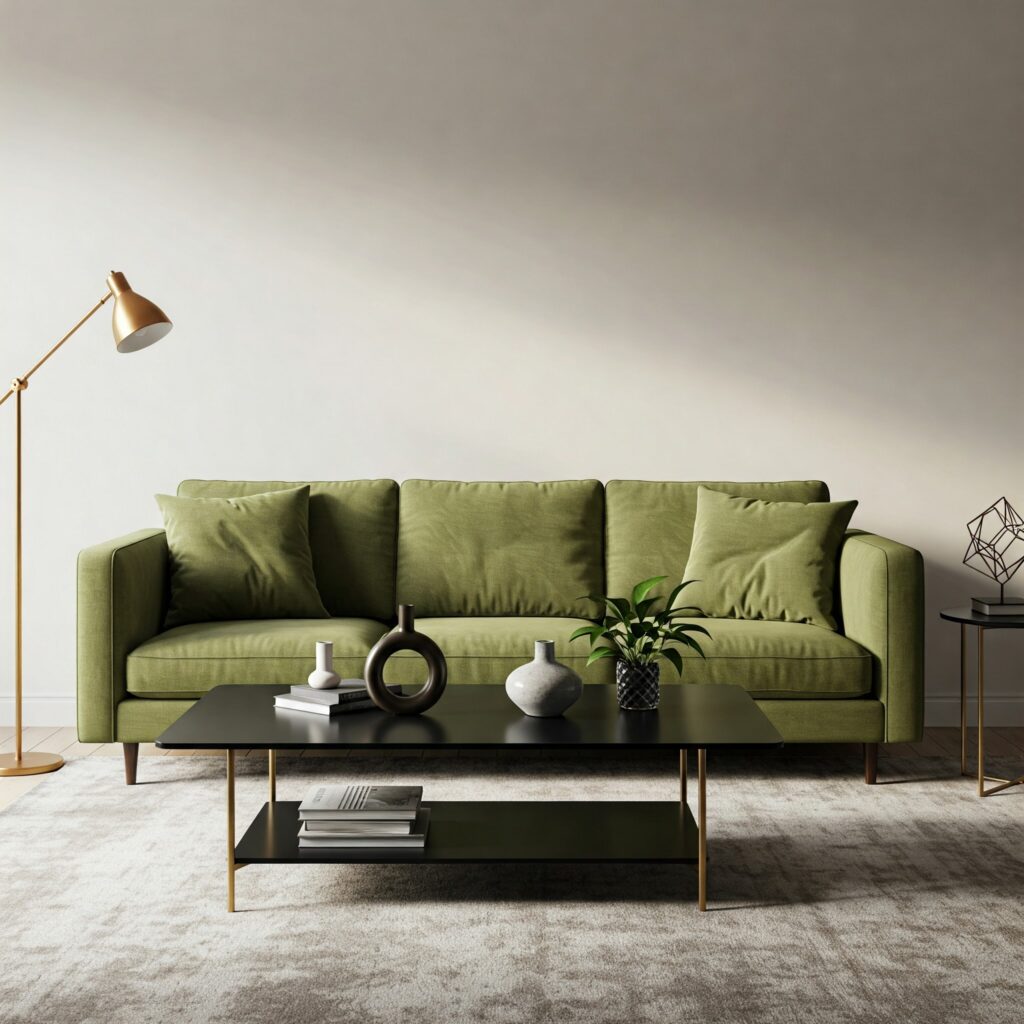 Olive Green Living Room 7