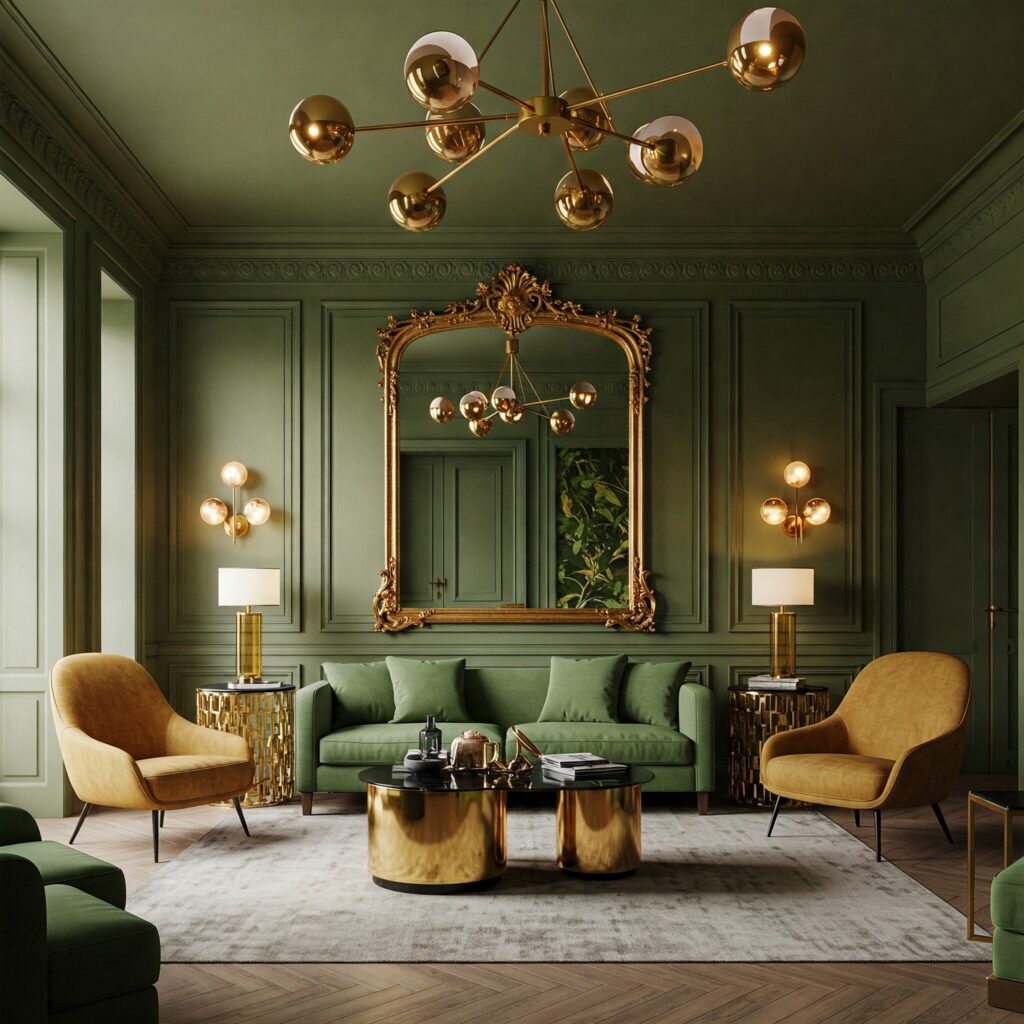 Olive Green Living Room 9