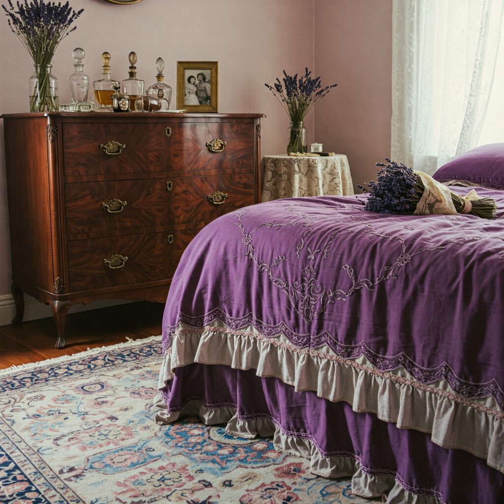 purple aesthetic bedroom