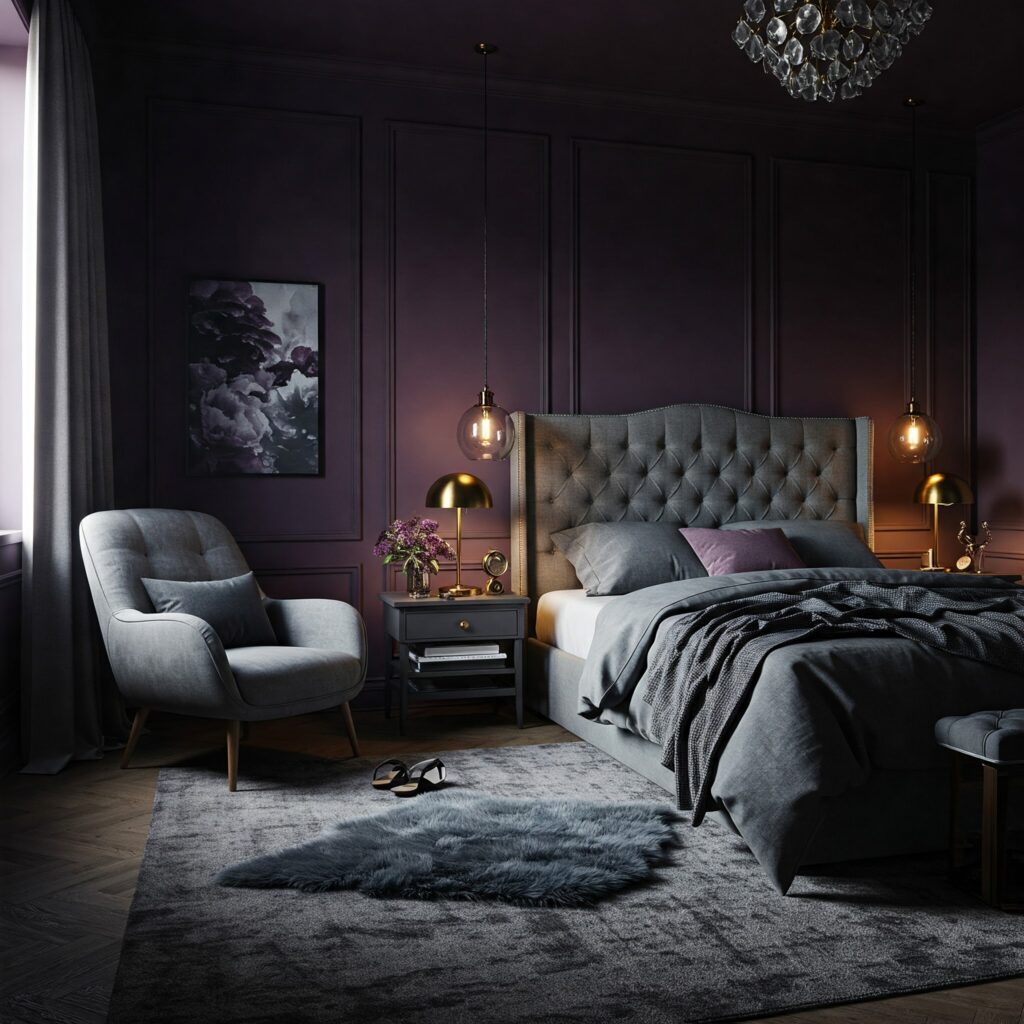 purple bedroom decor ideas