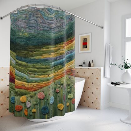 Threaded Hills Shower Curtain