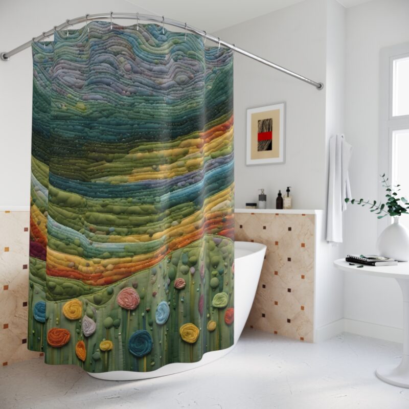 Threaded Hills Shower Curtain