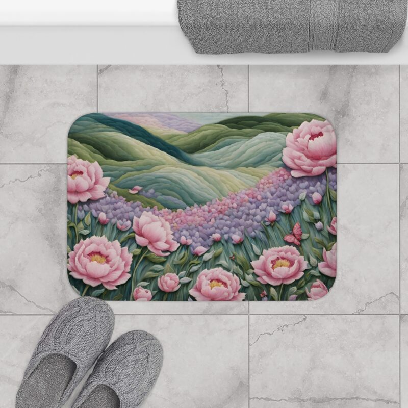 Rosy Meadow Bath Mat - Image 4