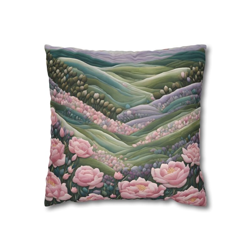 Rose Valley Faux Suede Pillowcase - Image 2