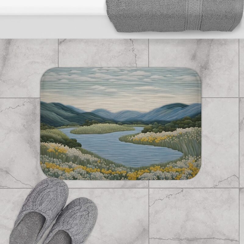 Azure Drift Bath Mat - Image 4