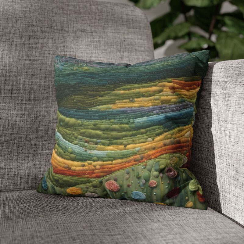 Threaded Hills Faux Suede Pillowcase