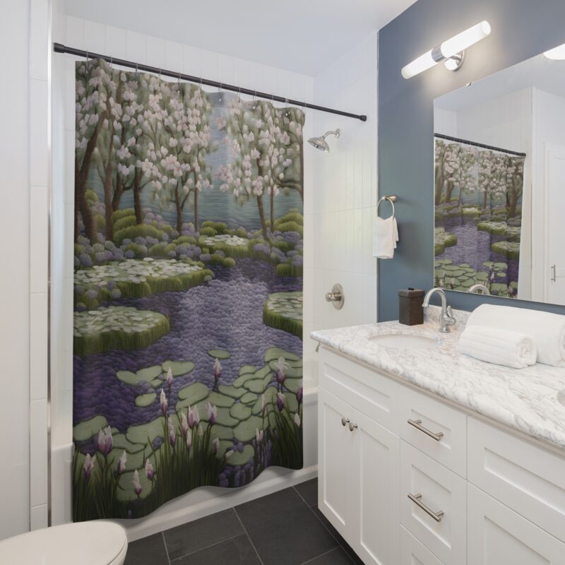 Serene Waters Shower Curtain - Image 4