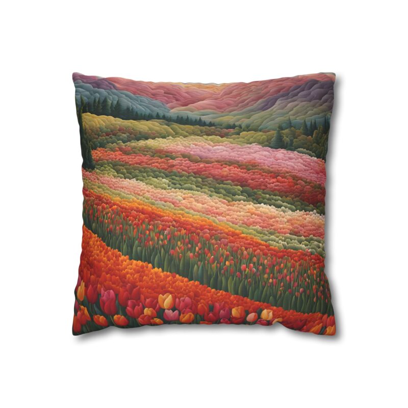 Spring Canvas Faux Suede Pillowcase - Image 2