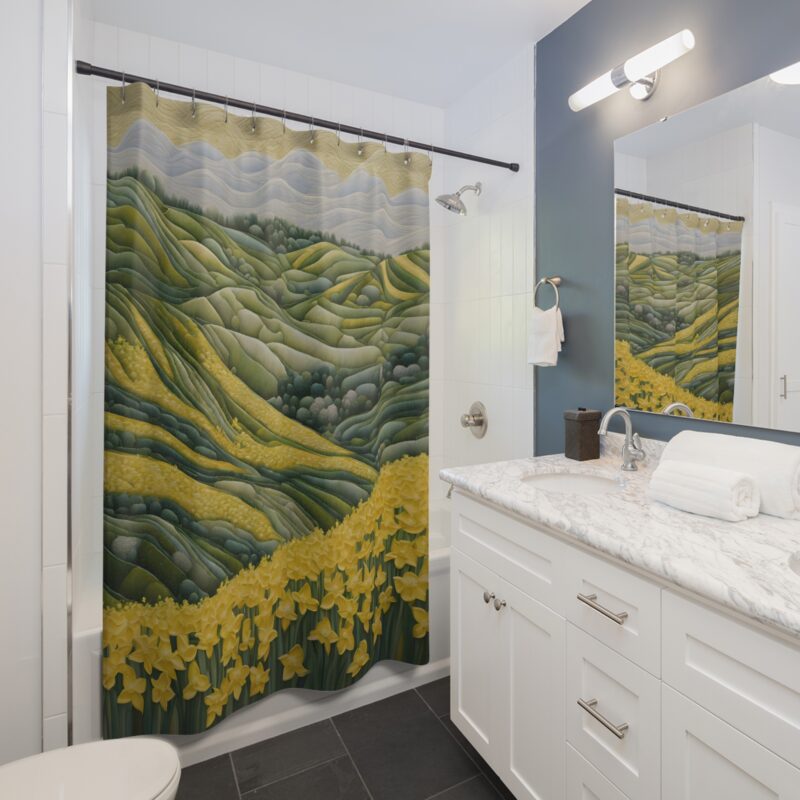 Daffodil Dream Shower Curtain - Image 4