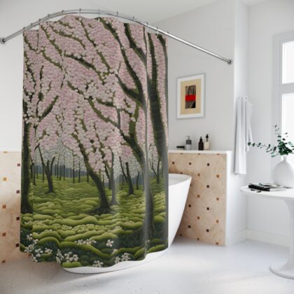 Whispering Sakura Shower Curtain