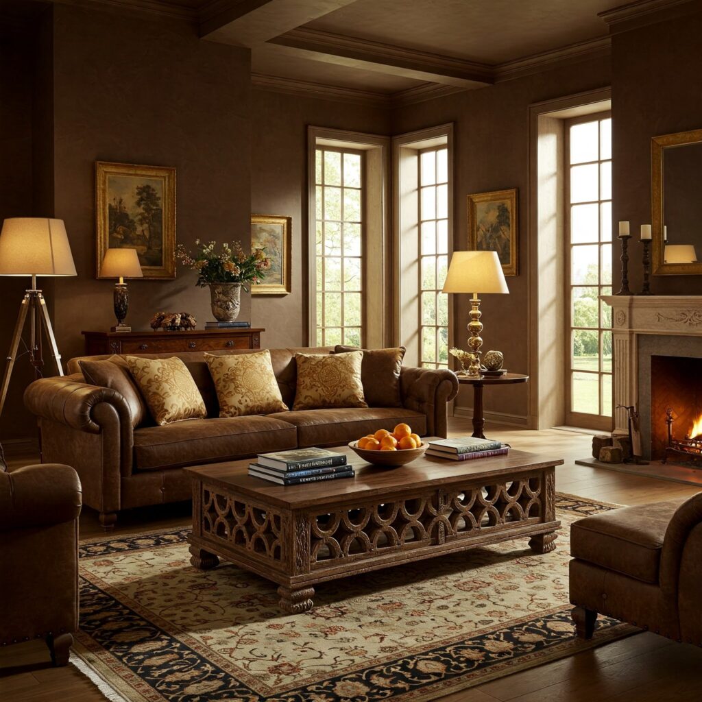 Brown Living Room Ideas 7